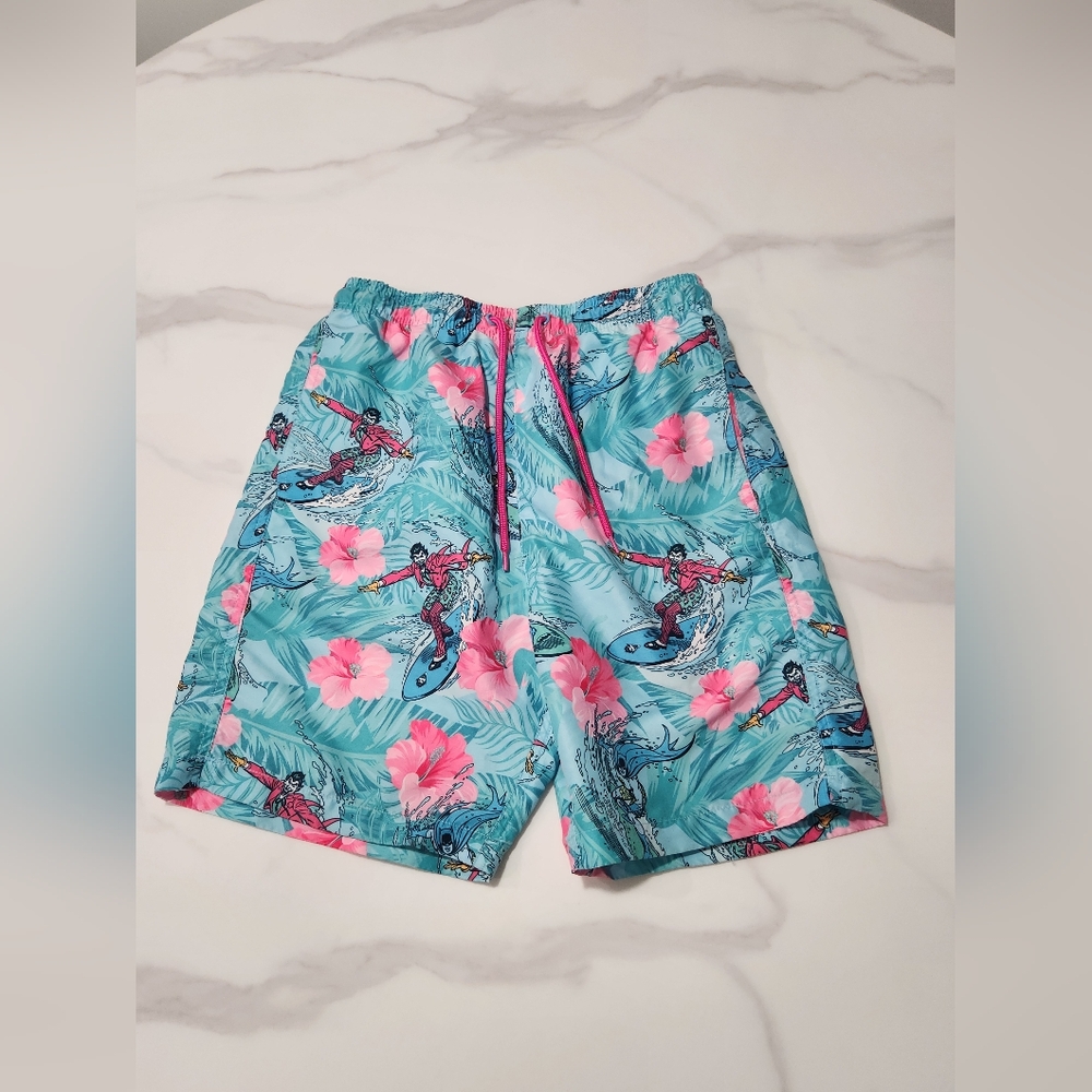 The Joker Tropical Men's Swim Trunks, Small EUC